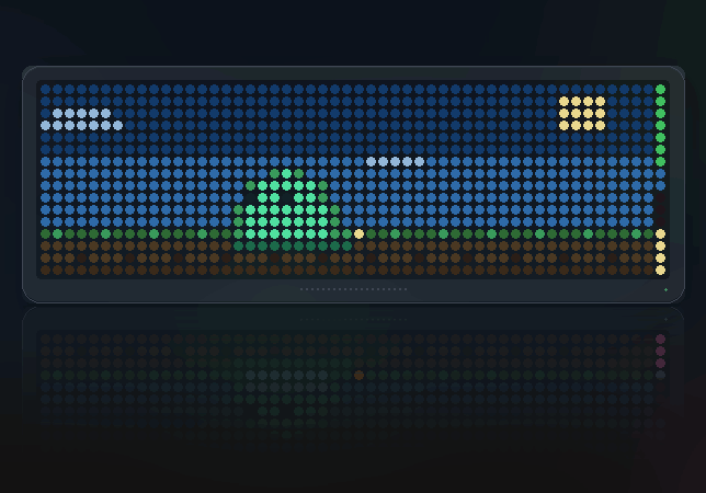 Pet Blob shown on an AWTRIX display