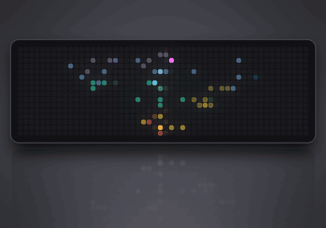 Sound Showcase shown on an AWTRIX display