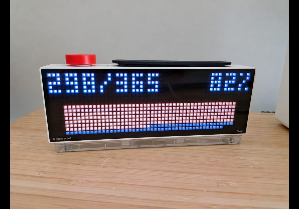 YearPixels shown on an AWTRIX display