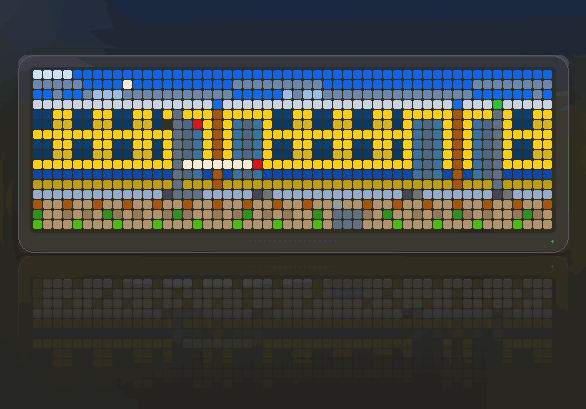 Dutch Trains shown on an AWTRIX display