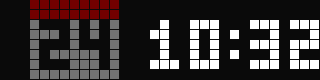 Ulanzi Weather Clock shown on an AWTRIX display