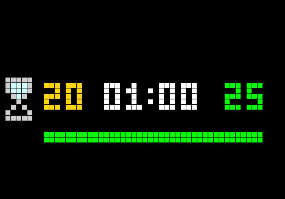 Poker Tournament Timer shown on an AWTRIX display