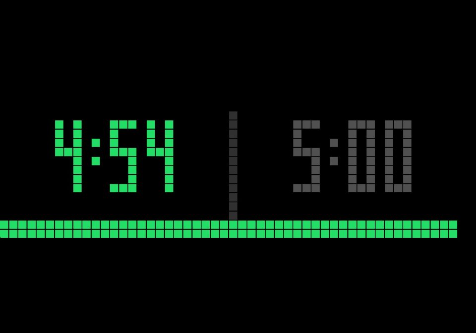 Chess CLOCK shown on an AWTRIX display