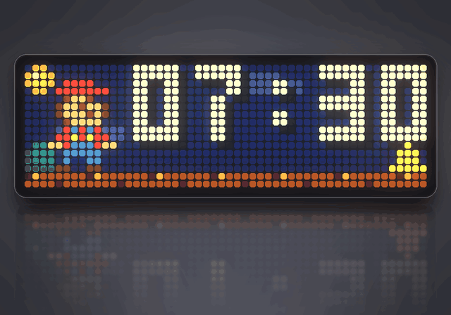 Super Alarm Clock shown on an AWTRIX display