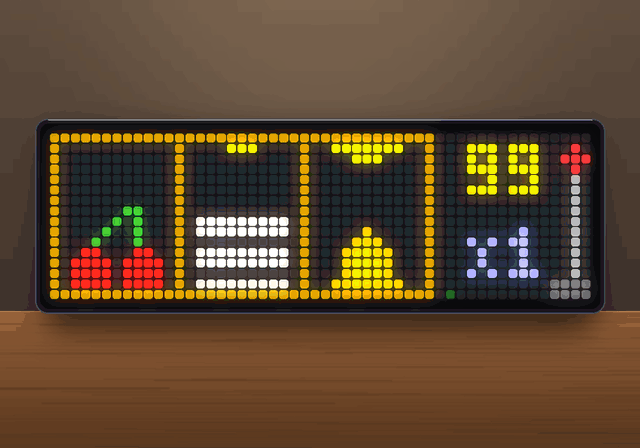 Slot Machine shown on an AWTRIX display